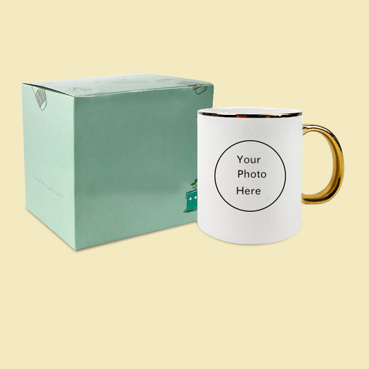 Custom Printed Gold-Rimmed Mug