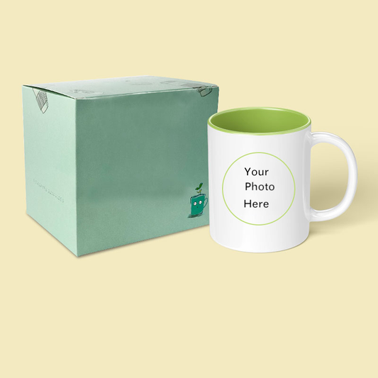 Custom Printed Green Interior Color Mug