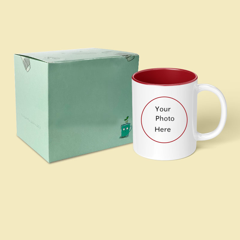 Custom Printed Red Interior Color Mug